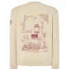 Sudadera Beige BonRiva Barcelona Club Espalda