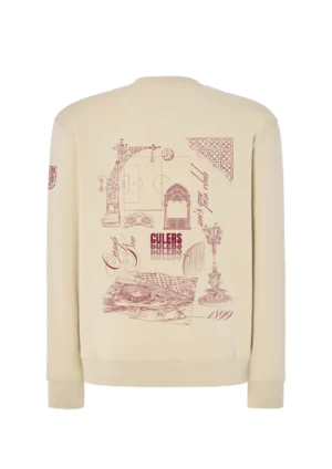 Sudadera Beige BonRiva Barcelona Club Espalda