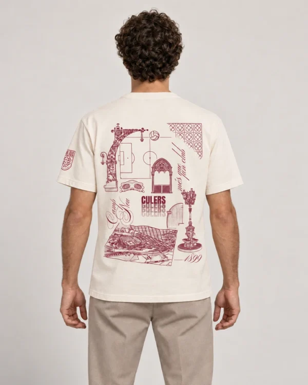 Camiseta Barcelona Espalda en modelo