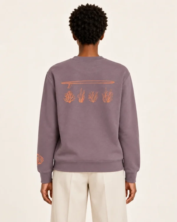 Espalda Sudadera Coral en modelo