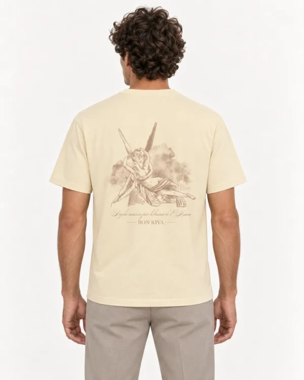 Espalda Camiseta Eros Et Psyché en modelo