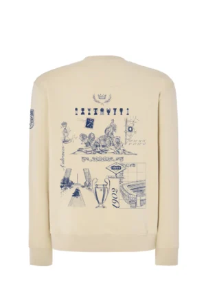 Sudadera Beige BonRiva Real Madrid Club Espalda