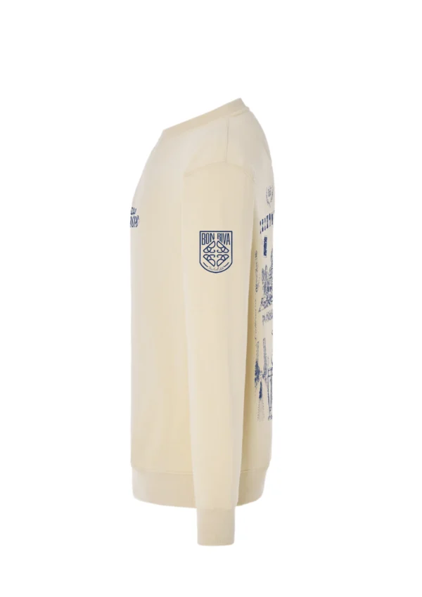 Sudadera Beige BonRiva Real Madrid Club Lateral