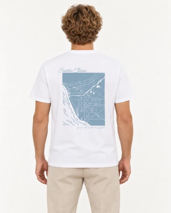 Espalda Camiseta Newhall en modelo
