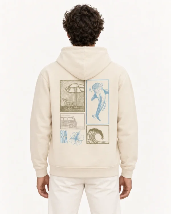 Espalda Sudadera Santa Cruz en modelo