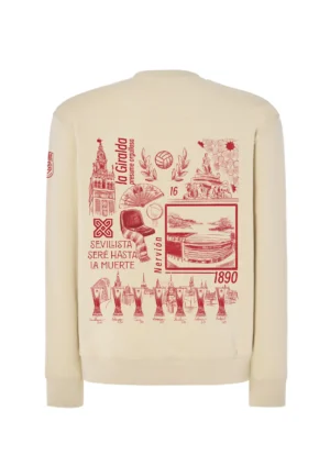 Sudadera Beige BonRiva Sevilla Club Espalda