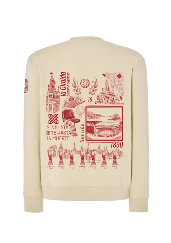 Sudadera Beige BonRiva Sevilla Club Espalda