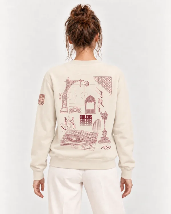 Sudadera Barcelona Espalda en modelo