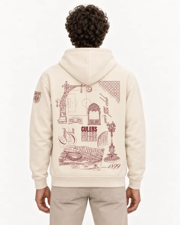 SudaderaCapuchaBarcelonaEspalda Sudadera Capucha Barcelona Espalda en modelo