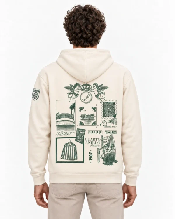 SudaderaCapuchaBetisEspalda Sudadera Betis Espalda en modelo