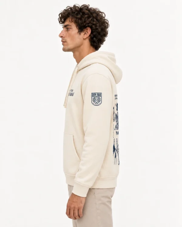 Sudadera Capucha Madrid Lateral en modelo