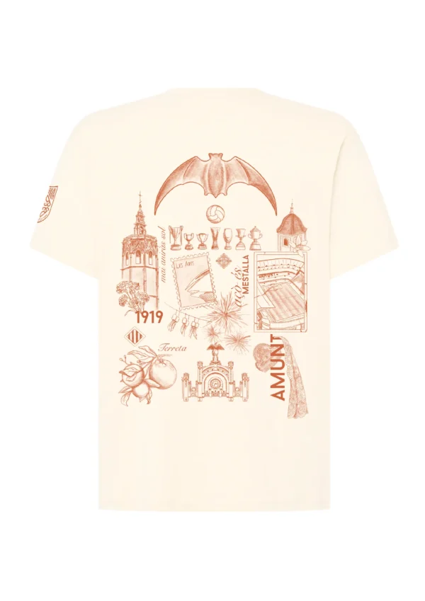 Camiseta Blanca BonRiva Valencia Club Espalda