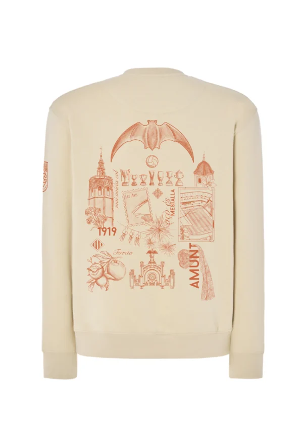 Sudadera Beige BonRiva Valencia Club Espalda