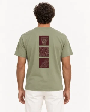 mosaico-espalda Espalda Camiseta Mosaico en modelo