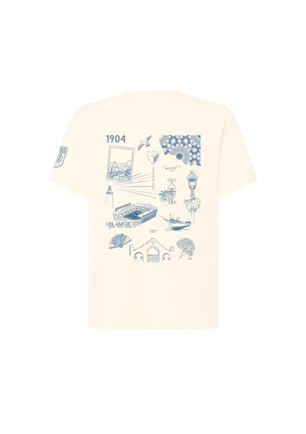 Camiseta Blanca BonRiva Málaga Club Espalda