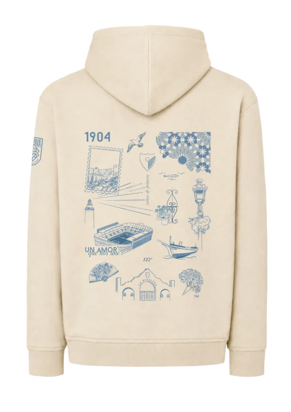 Sudadera Capucha Club Malaga Espalda